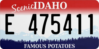 ID license plate E475411