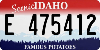 ID license plate E475412