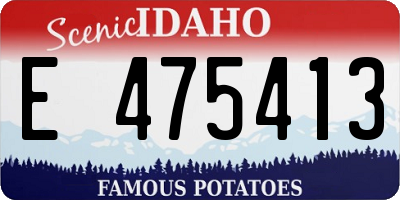 ID license plate E475413