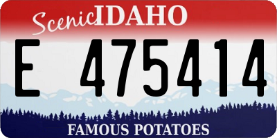 ID license plate E475414