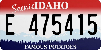 ID license plate E475415