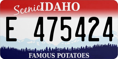 ID license plate E475424