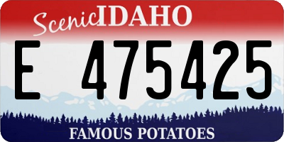 ID license plate E475425
