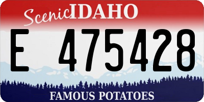 ID license plate E475428