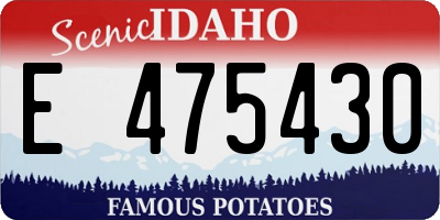 ID license plate E475430
