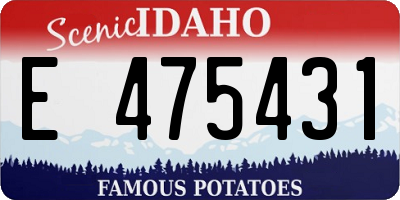 ID license plate E475431