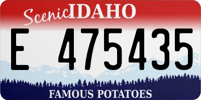 ID license plate E475435