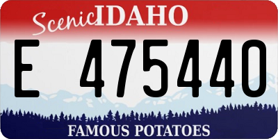 ID license plate E475440
