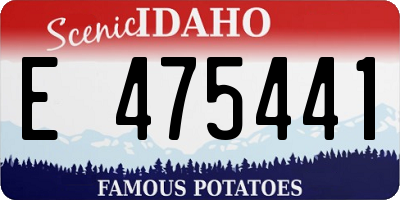 ID license plate E475441