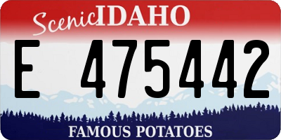 ID license plate E475442