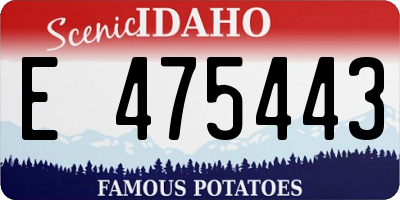 ID license plate E475443