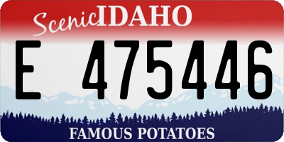 ID license plate E475446