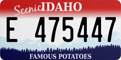 ID license plate E475447