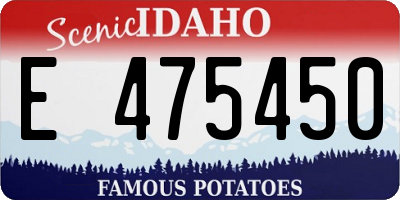 ID license plate E475450