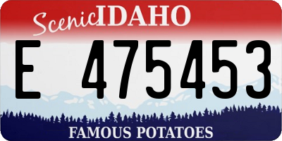 ID license plate E475453