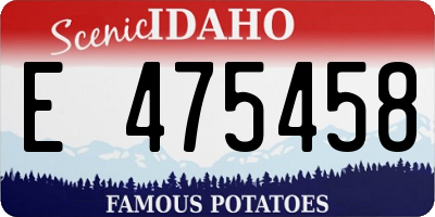 ID license plate E475458