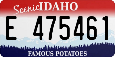ID license plate E475461
