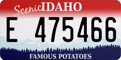ID license plate E475466