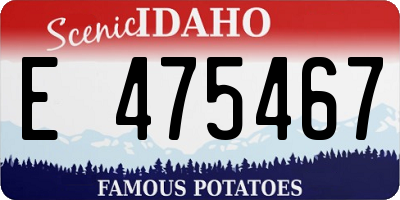 ID license plate E475467