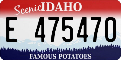 ID license plate E475470