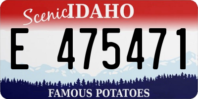 ID license plate E475471