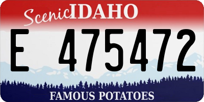ID license plate E475472
