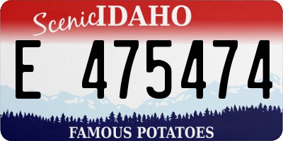 ID license plate E475474