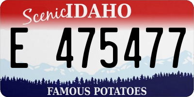 ID license plate E475477