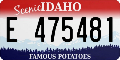 ID license plate E475481