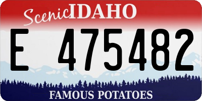 ID license plate E475482