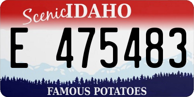ID license plate E475483