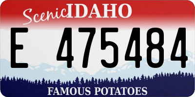 ID license plate E475484