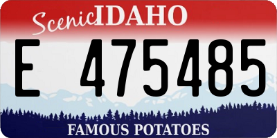 ID license plate E475485