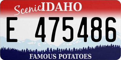 ID license plate E475486