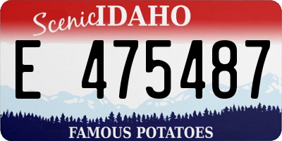 ID license plate E475487