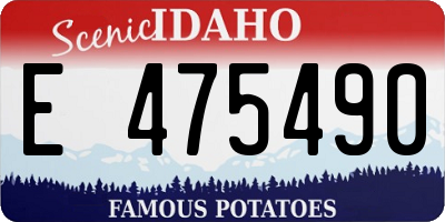 ID license plate E475490