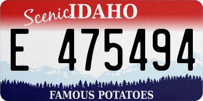 ID license plate E475494