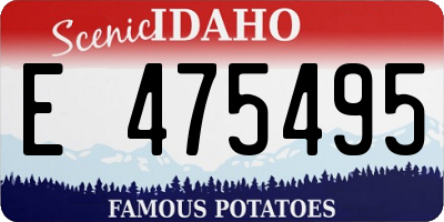 ID license plate E475495