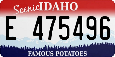 ID license plate E475496