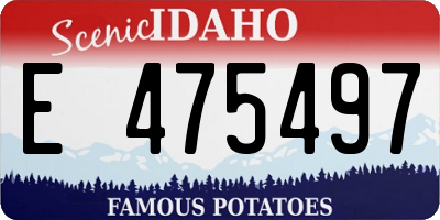 ID license plate E475497