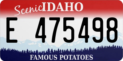 ID license plate E475498