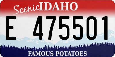 ID license plate E475501