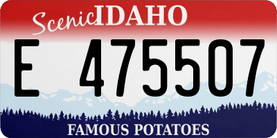 ID license plate E475507