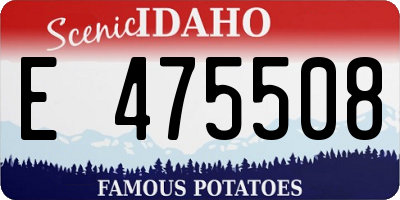 ID license plate E475508