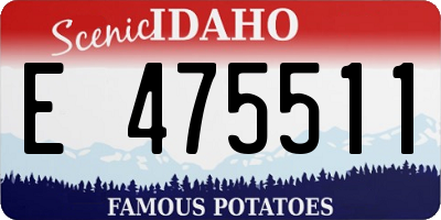 ID license plate E475511