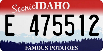 ID license plate E475512