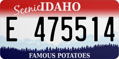 ID license plate E475514