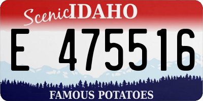 ID license plate E475516