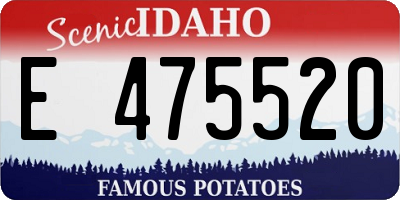 ID license plate E475520
