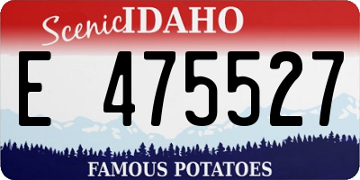 ID license plate E475527